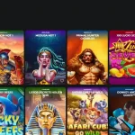 Jackpot Raider slots section showing game tiles and category filters